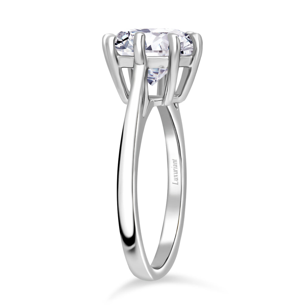 IGI Certified 950 Platinum Lab Grown Octillion Cut Diamond (VS/E-F) Solitaire Ring 3.03 Ct, Platinum Wt. 5.70 Gms._8020648_2