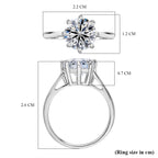 IGI Certified 950 Platinum Lab Grown Octillion Cut Diamond (VS/E-F) Solitaire Ring 3.03 Ct, Platinum Wt. 5.70 Gms._8020648_4