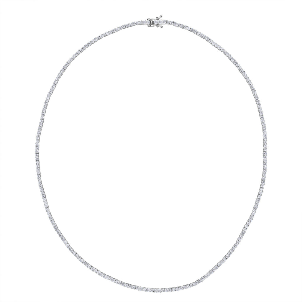 Luxuriant Diamond 14K White Gold (VS/GH) Lab Grown Diamond Necklace (Size - 17) 4.00 Ct, Gold wt. 8.00 Gms._8020787