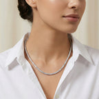 Luxuriant Diamond 14K White Gold (VS/GH) Lab Grown Diamond Necklace (Size - 17) 4.00 Ct, Gold wt. 8.00 Gms._8020787_1