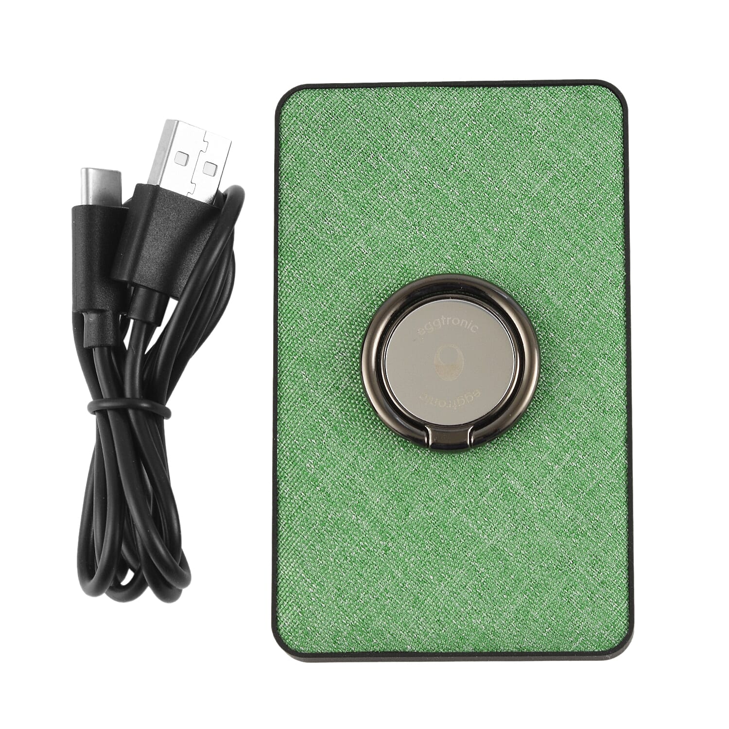 Eggtronic Wireless Power Ring with USB-C Fast Charging - 1,500mAh Power Bank with Holder Ring 8020801 0