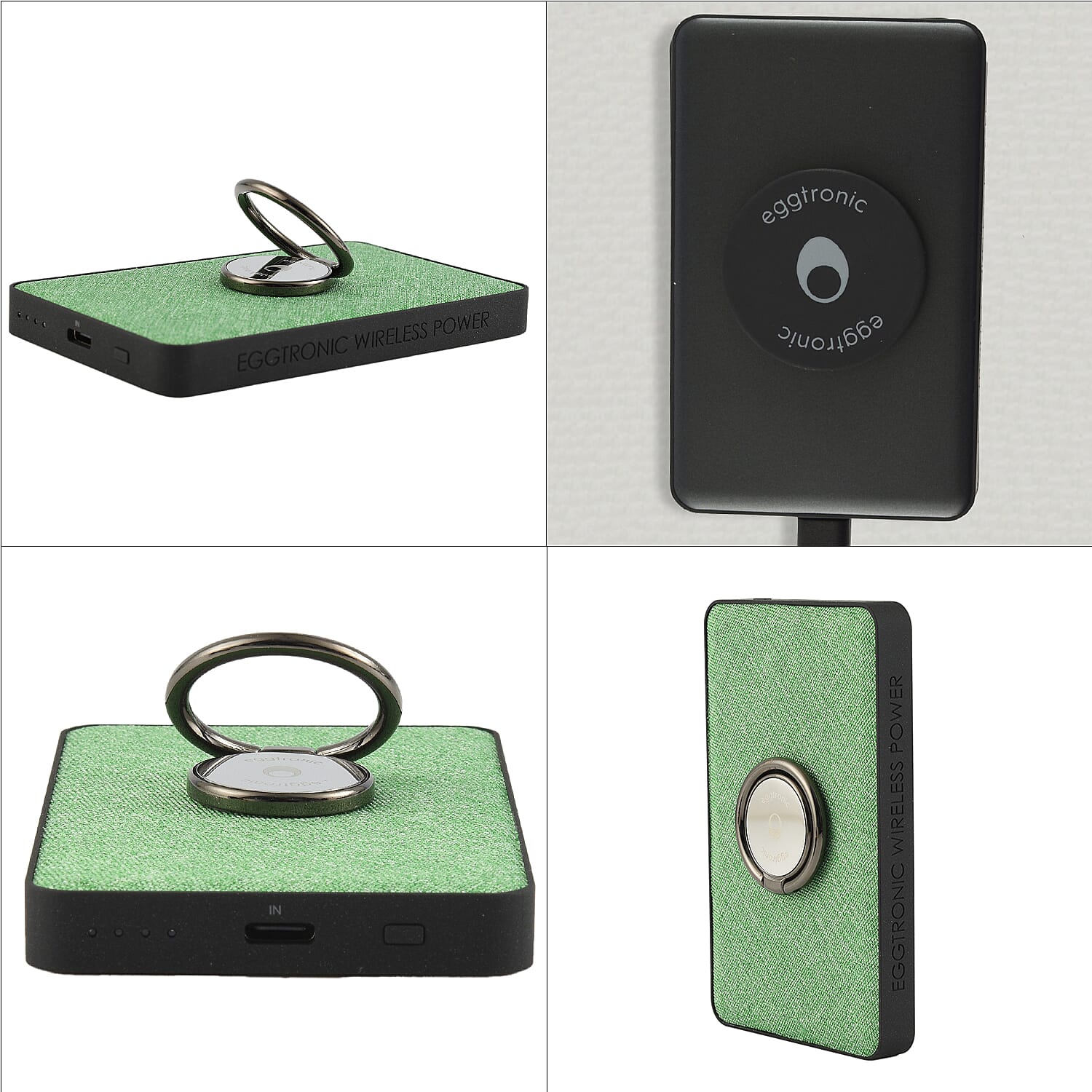 Eggtronic Wireless Power Ring with USB-C Fast Charging - 1,500mAh Power Bank with Holder Ring 8020801 6