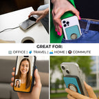 Wireless Power Ring Ultra-Fast 1,500mAh Slim Battery Pack With Phone ring Holder