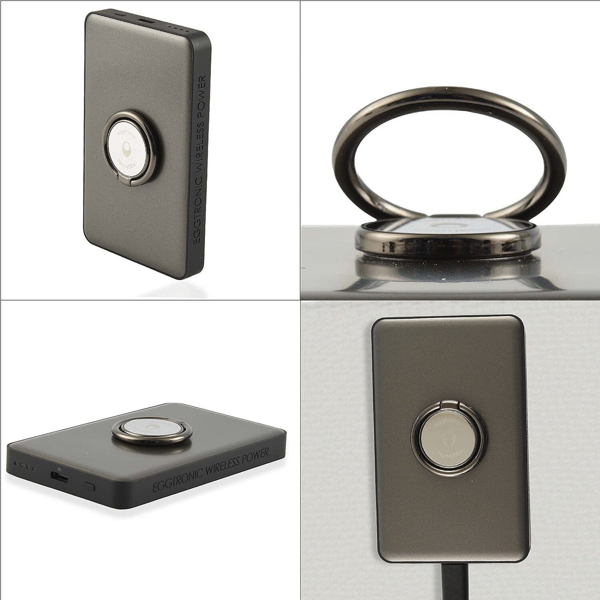 Eggtronic Wireless Power Ring with USB-C Fast Charging - 1,500mAh Power Bank with Holder Ring 8020816 6