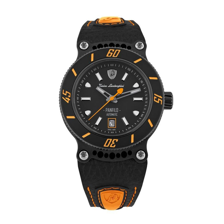 Tonino Lamborghini Panfilo Swiss Automatic Watch with Orange Accents 8020846 1