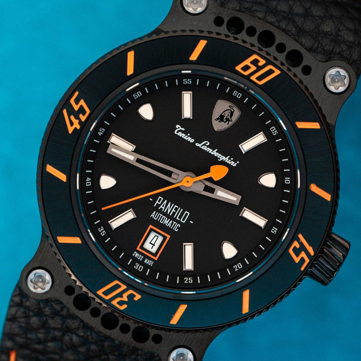 Tonino Lamborghini Panfilo Swiss Automatic Watch with Orange Accents 8020846 2