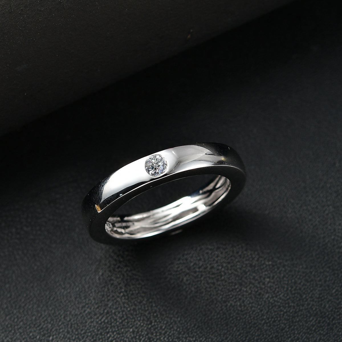 LUXURIANT Lab Grown Diamond (SI G/H) Band Ring in Rhodium Overlay Sterling Silver 8021084 2