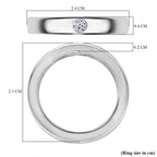Luxuriant Diamond - Lab Grown Diamond (SI-G/H) Band Ring in Rhodium Overlay Sterling Silver_8021084_5