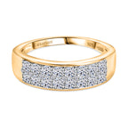 Luxuriant - Lab Grown Diamond (SI/G-H) Cluster Band Ring in 18K Vermeil Yellow Gold Plated Sterling Silver 1.05 Ct._8021453