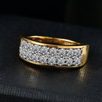 Luxuriant - Lab Grown Diamond (SI/G-H) Cluster Band Ring in 18K Vermeil Yellow Gold Plated Sterling Silver 1.05 Ct._8021453_1