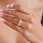 Luxuriant - Lab Grown Diamond (SI/G-H) Cluster Band Ring in 18K Vermeil Yellow Gold Plated Sterling Silver 1.05 Ct._8021453_2