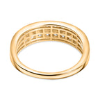 Luxuriant - Lab Grown Diamond (SI/G-H) Cluster Band Ring in 18K Vermeil Yellow Gold Plated Sterling Silver 1.05 Ct._8021453_4