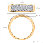 Luxuriant - Lab Grown Diamond (SI/G-H) Cluster Band Ring in 18K Vermeil Yellow Gold Plated Sterling Silver 1.05 Ct._8021453_5