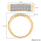Luxuriant Diamond Lab Grown Diamond Cluster Ring in 18K Vermeil Yellow Gold Plated Sterling Silver