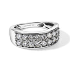 Luxuriant - Lab Grown Diamond (SI/G-H) Cluster Band Ring in Rhodium Overlay Sterling Silver 1.00 Ct._8021464