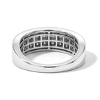 Luxuriant - Lab Grown Diamond (SI/G-H) Cluster Band Ring in Rhodium Overlay Sterling Silver 1.00 Ct._8021464_4