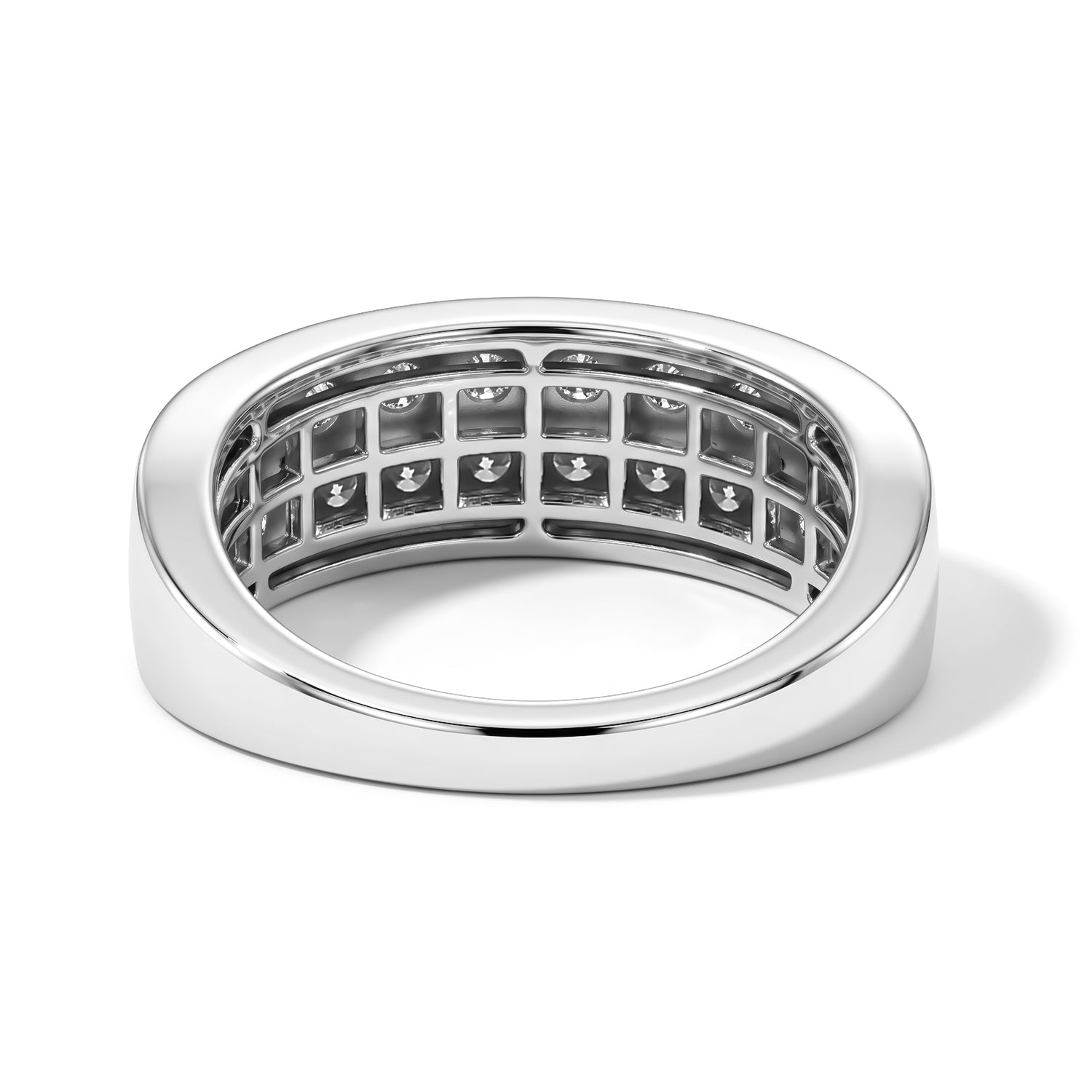 Luxuriant - Lab Grown Diamond (SI/G-H) Cluster Band Ring in Rhodium Overlay Sterling Silver 1.00 Ct. 8021464 5