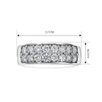 Luxuriant - Lab Grown Diamond (SI/G-H) Cluster Band Ring in Rhodium Overlay Sterling Silver 1.00 Ct._8021464_5