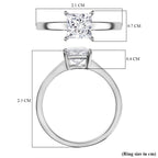 Luxuriant - 950 Platinum SGL Certified (VS-GH) Lab Grown Diamond Solitaire Ring 1.00 Ct._8021703_5