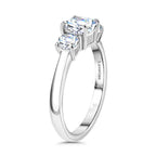 Luxuriant - 950 Platinum SGL Certified (VS/EF) Lab Grown Diamond Trilogy Ring 1.56 Ct, Platinum Wt 4.31 Gms._8021734_3