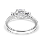Luxuriant - 950 Platinum SGL Certified (VS/EF) Lab Grown Diamond Trilogy Ring 1.56 Ct, Platinum Wt 4.31 Gms._8021734_4