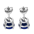 9K White Gold Premium Vietnamese Cobalt Blue Spinel Earring with Push Back 2.00 Ct._8021867_4
