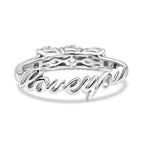 GP Amore Collection - Lab Grown Diamond (SI/G-H) & Blue Sapphire Trilogy Ring in Rhodium Overlay Sterling Silver 1.00 Ct._8021923_4
