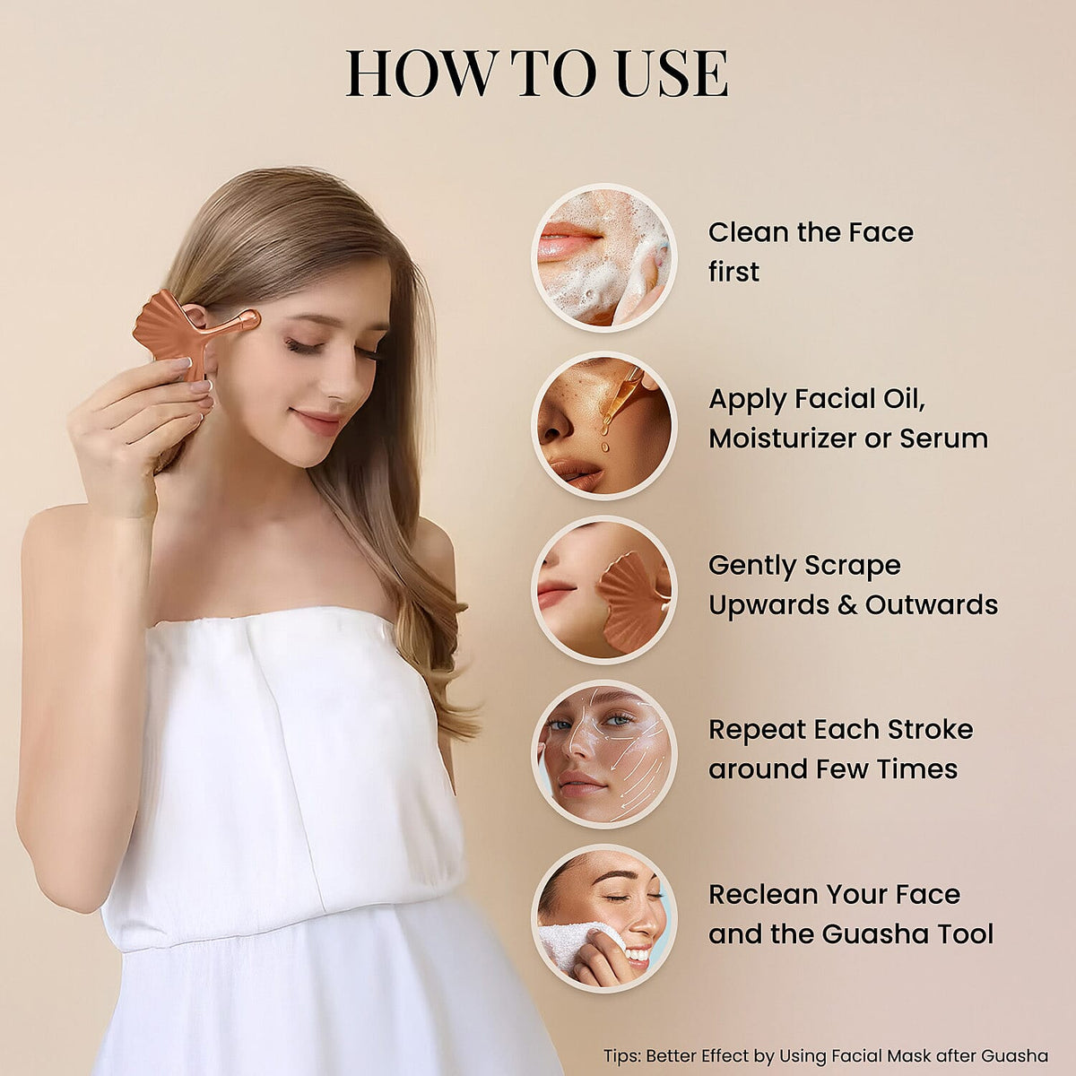 Ginkgo Leaf Gua Sha Face and Neck Massage Tool 8021987 3