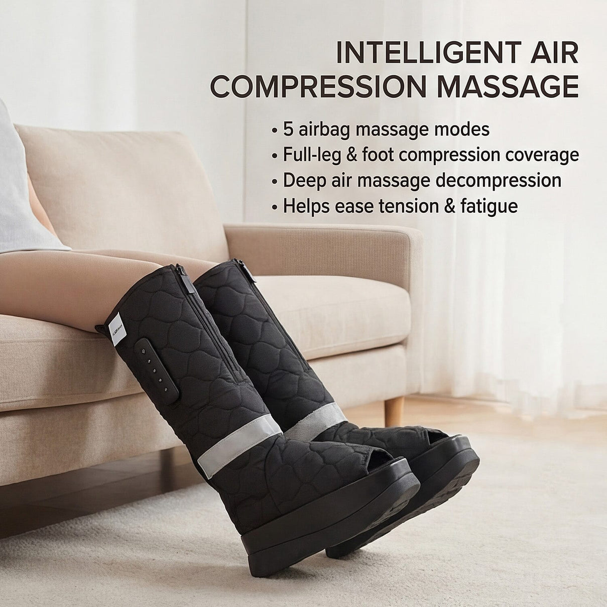 Bliss &amp; Beyond Compression Massager Boots with 3 Heat Modes &amp; 3 Airbag Intensity Settings 8022196 2