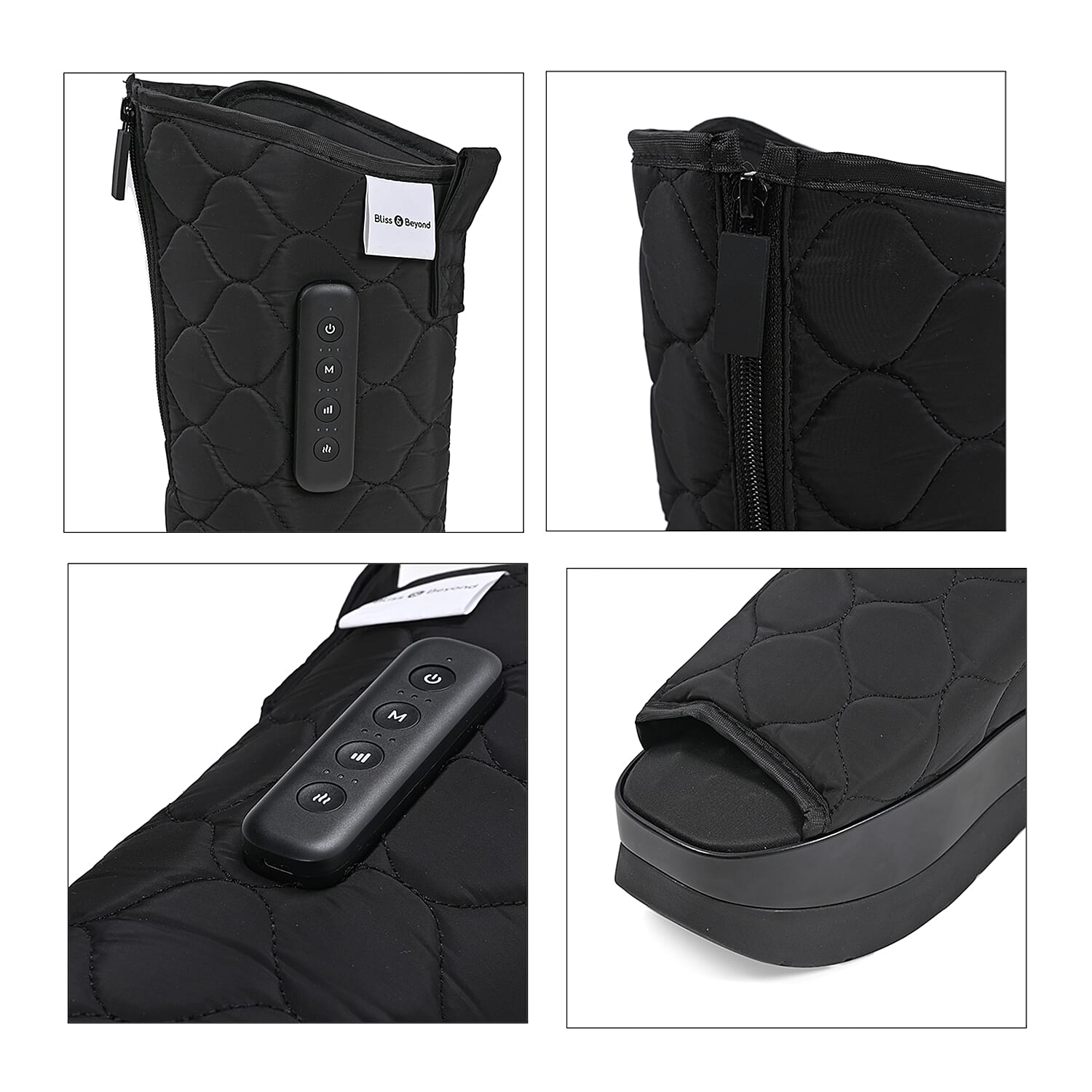 Bliss &amp; Beyond Compression Massager Boots with 3 Heat Modes &amp; 3 Airbag Intensity Settings 8022196 10