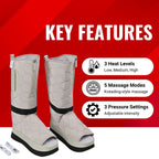 Soulsmart Portable Wireless Leg Massager Boots with Heat & Adjustable Air Pressure
