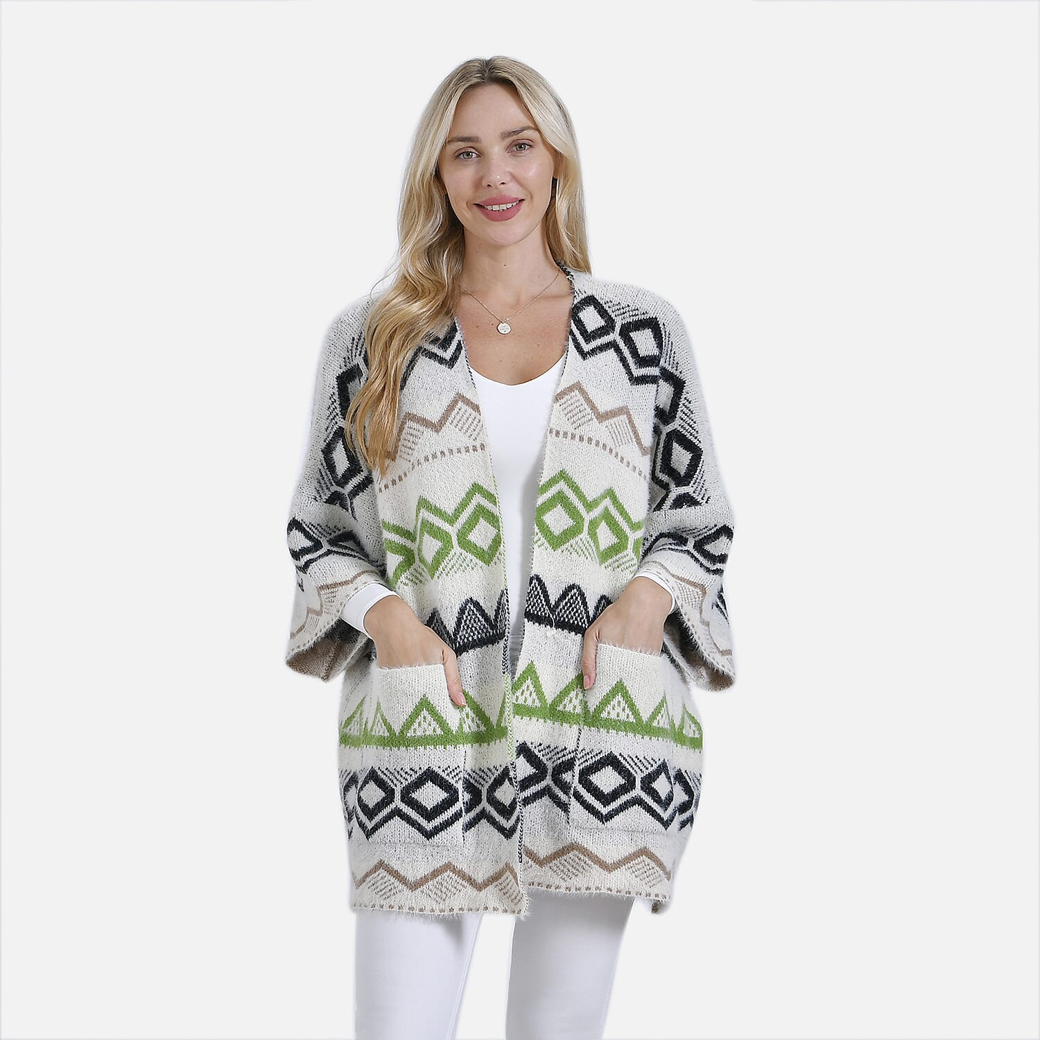 La Marey Tribal Pattern Cardigan V32520009 0