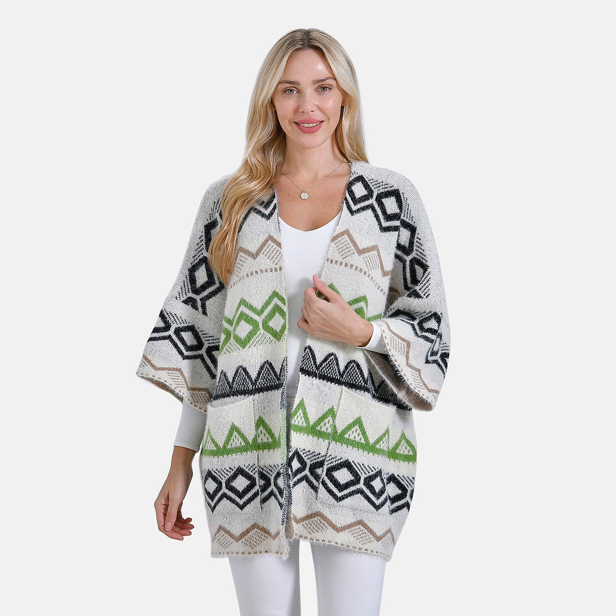 La Marey Tribal Pattern Cardigan V32520009 4
