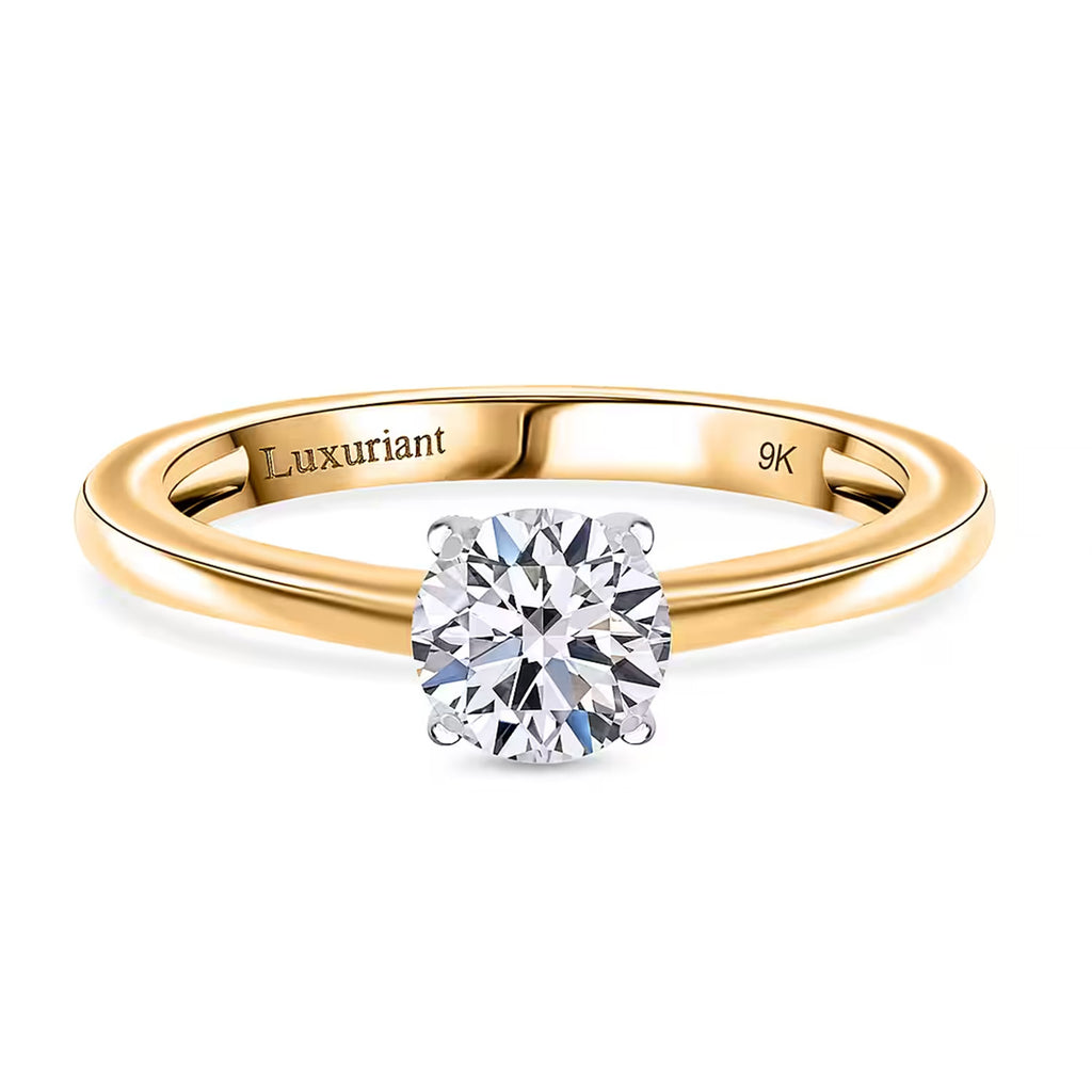 Luxuriant Diamond - 9K Yellow Gold SGL Certified (SI/G-H) Lab Grown Diamond Soliatire Ring 1.00 Ct._8022346