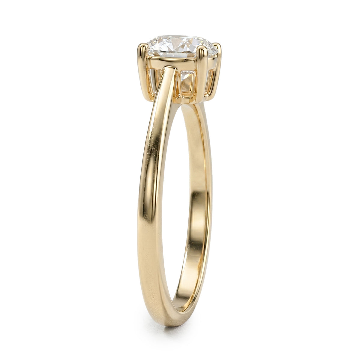 LUXURIANT 1 Ct. Lab Grown Diamond Solitaire Ring in 9K Yellow Gold SGL Certified (SI/G-H) 8022346 3