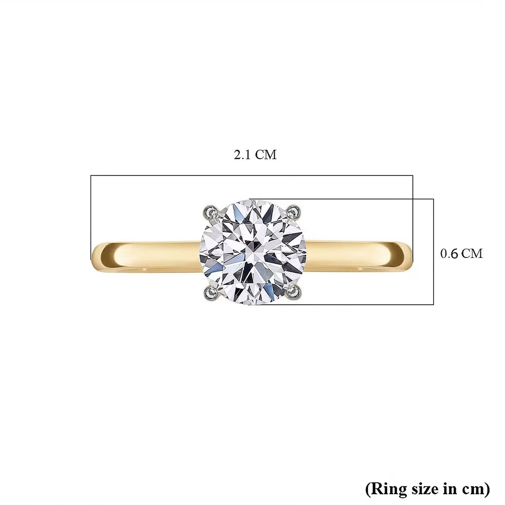 Luxuriant Diamond - 9K Yellow Gold SGL Certified (SI/G-H) Lab Grown Diamond Soliatire Ring 1.00 Ct._8022346_6
