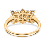 Luxuriant 9K Yellow Gold SGL Certified Lab Grown Diamond (VS/EF) Cluster Boat Ring 1.00 Ct._8022409_5
