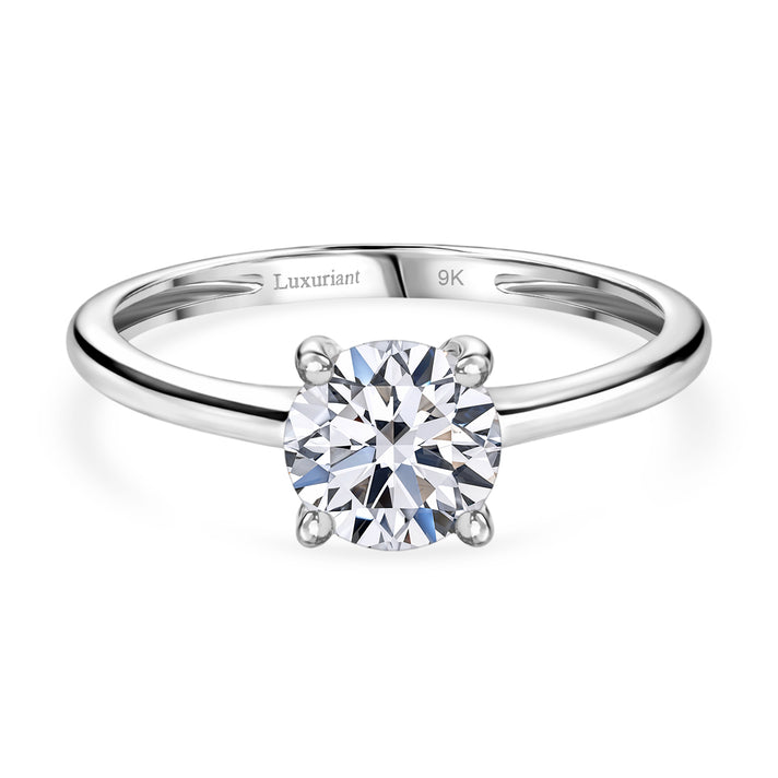 LUXURIANT SGL Certified 1 Ct. Lab Grown Diamond SI G-H Solitaire Ring in 9K White Gold 8022434 1