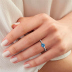 Luxuriant 950 Platinum (VS/SI) Blue Lab Grown Diamond Ring 1.54 Ct._8022458_1