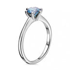 Luxuriant 950 Platinum (VS/SI) Blue Lab Grown Diamond Ring 1.54 Ct._8022458_2