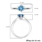 Luxuriant 950 Platinum (VS/SI) Blue Lab Grown Diamond Ring 1.54 Ct._8022458_4