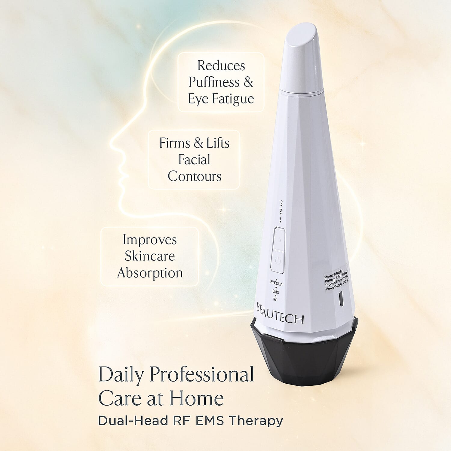 THE BIG SALE OFFER - BEAUTECH Dual-Head RF EMS Therapy Beauty Device - White 8022491 3