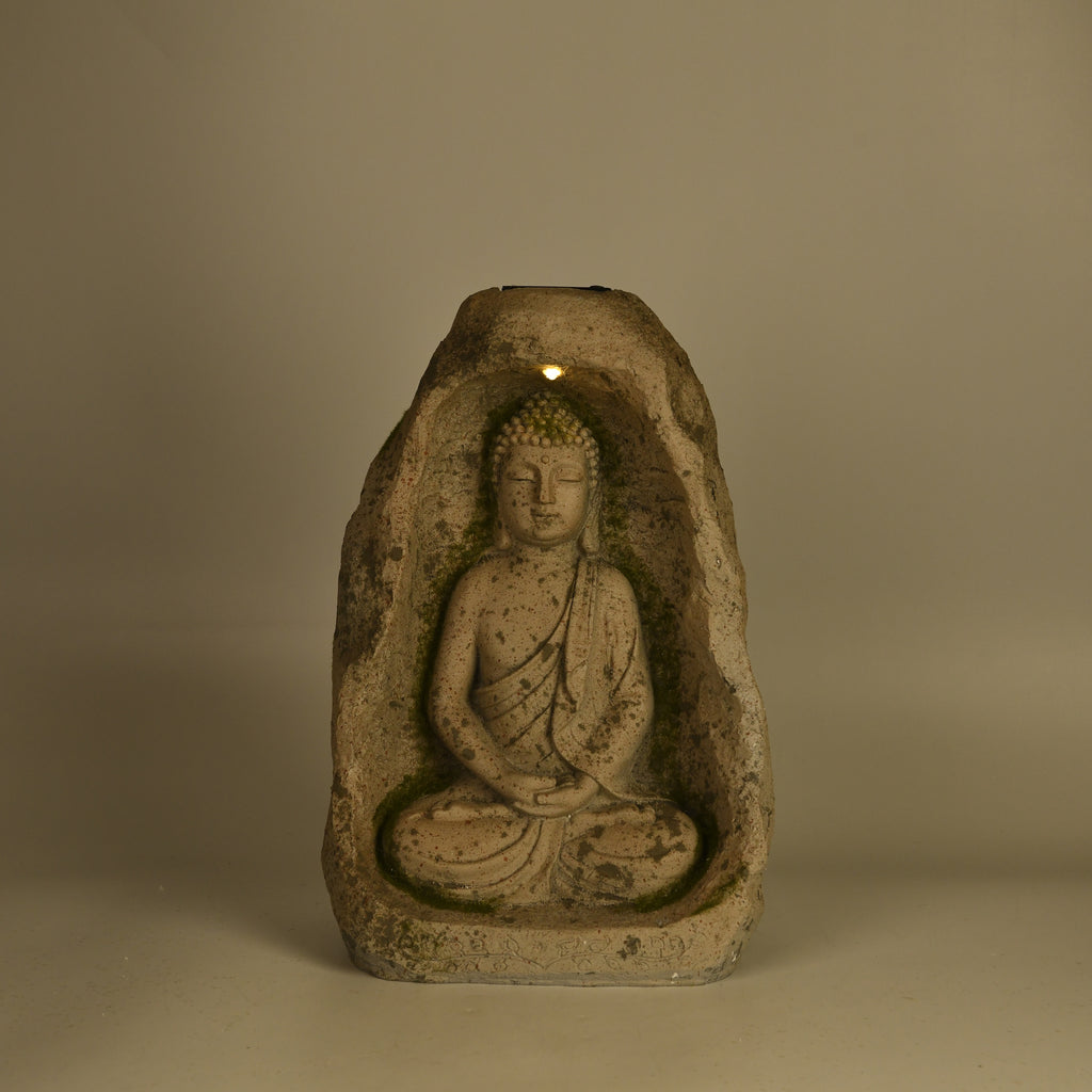 Solar Powered LED Buddha Statue - Size: 26x16.8x37cm_8023101_1