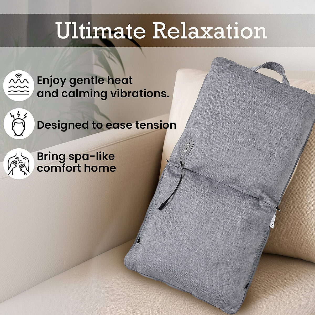 Soul Smart Heated Vibrating Back Massager (Power 18W) - Light Grey 8023763 2