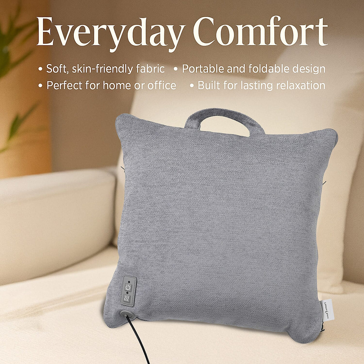Soul Smart Heated Vibrating Back Massager (Power 18W) - Light Grey 8023763 5