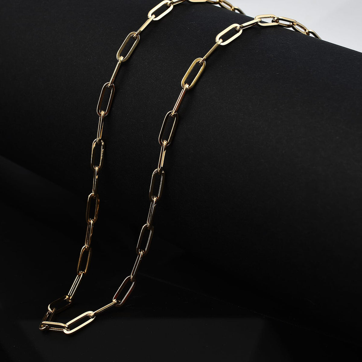 9K Yellow Gold Paperclip Necklace (Size - 18) 8023926 1