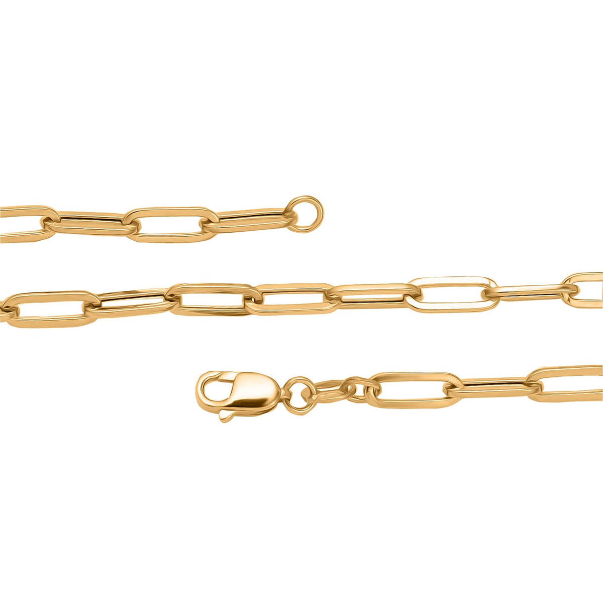 9K Yellow Gold Paperclip Necklace (Size - 18) 8023926 4