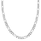 Italian Close Out - Sterling Silver Flat Figaro Necklace With Lobster Clasp (Size - 18)