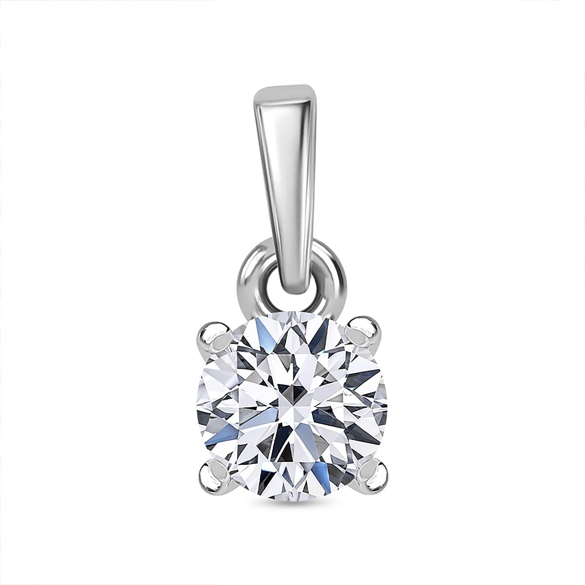 LUXURIANT Lab Grown Diamond  Pendant in 9K White Gold 8026217 0