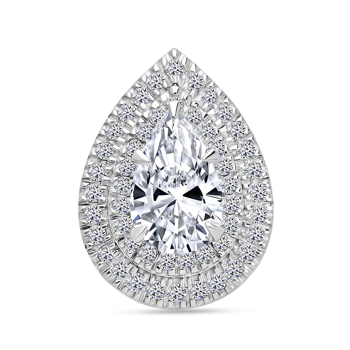 LUXURIANT 1.25 Ct. Lab Grown Diamond Halo Pendant in 950 Platinum, SGL Certified 8026264 0